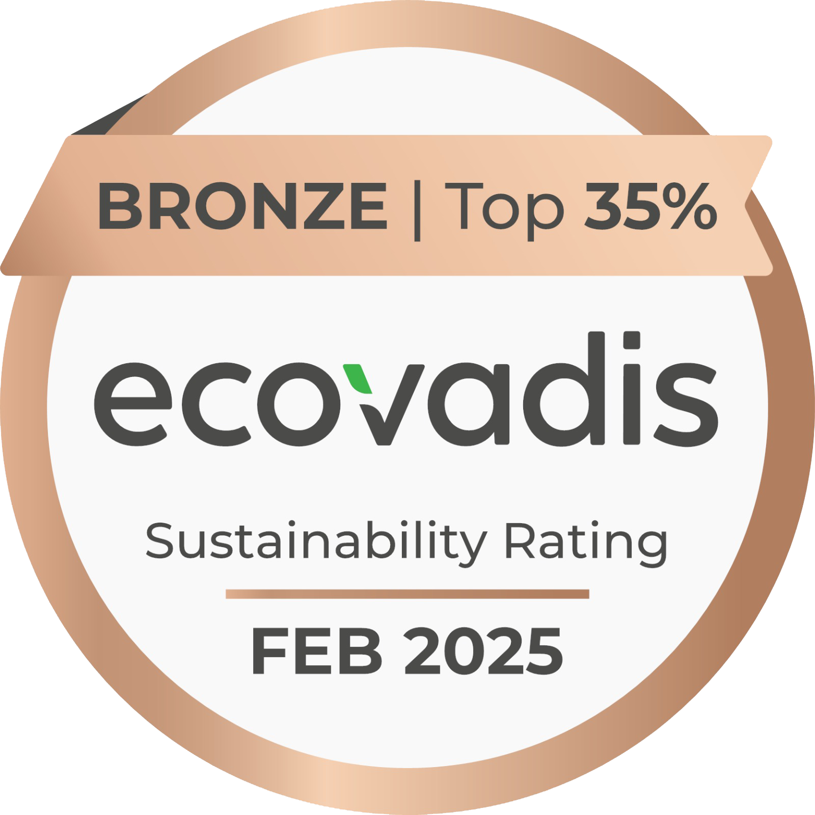 EcoVadis Bronze 2025, Top 35%